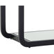 Ambretta Black / Smoke Grey Bookcase, Small